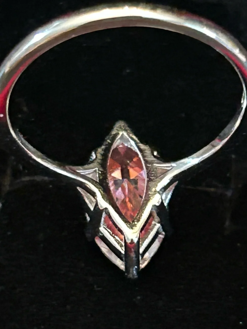 2.00CTW Pink Marquis Moissanite Solitaire Ring in 925 Sterling Silver Setting